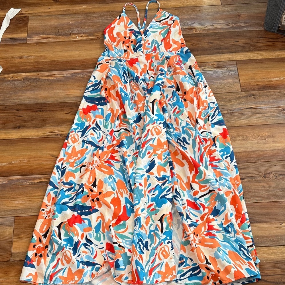 Vibrant Multicolor Maxi Dress